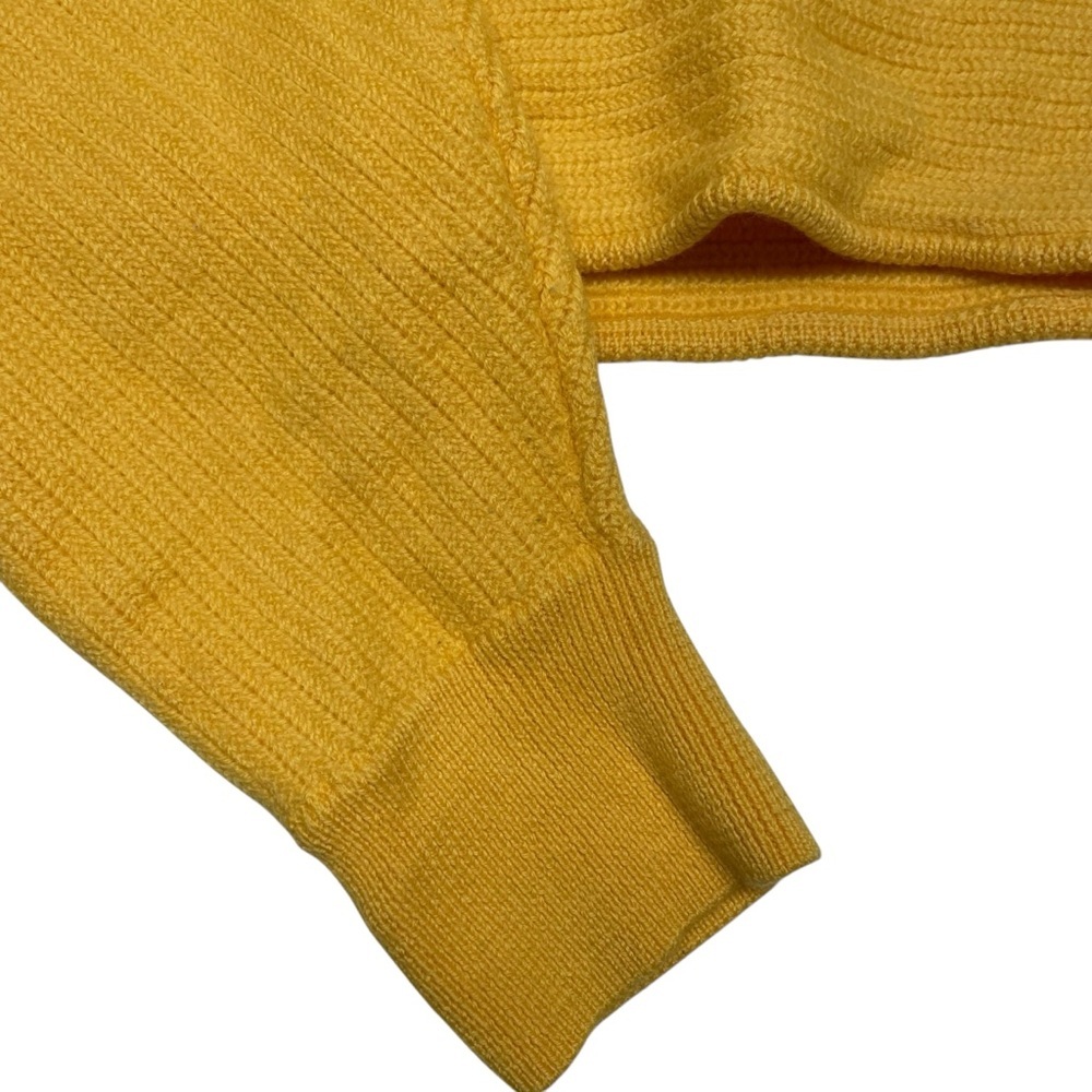 Aritzia Wilfred Free Lolan Cropped Sweater Wool Knit Butter Yellow Size M - Picture 8 of 11